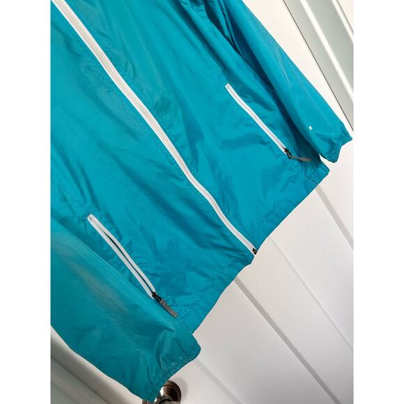 The North Face Hydrenalite Girls Hooded Windbreaker Rain Jacket‎ Blue SZ L 14-16 - Picture 3 of 11